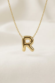 Signature 14k Gold Initial Necklace - R