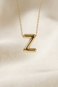 Signature 14k Gold Initial Necklace - Z