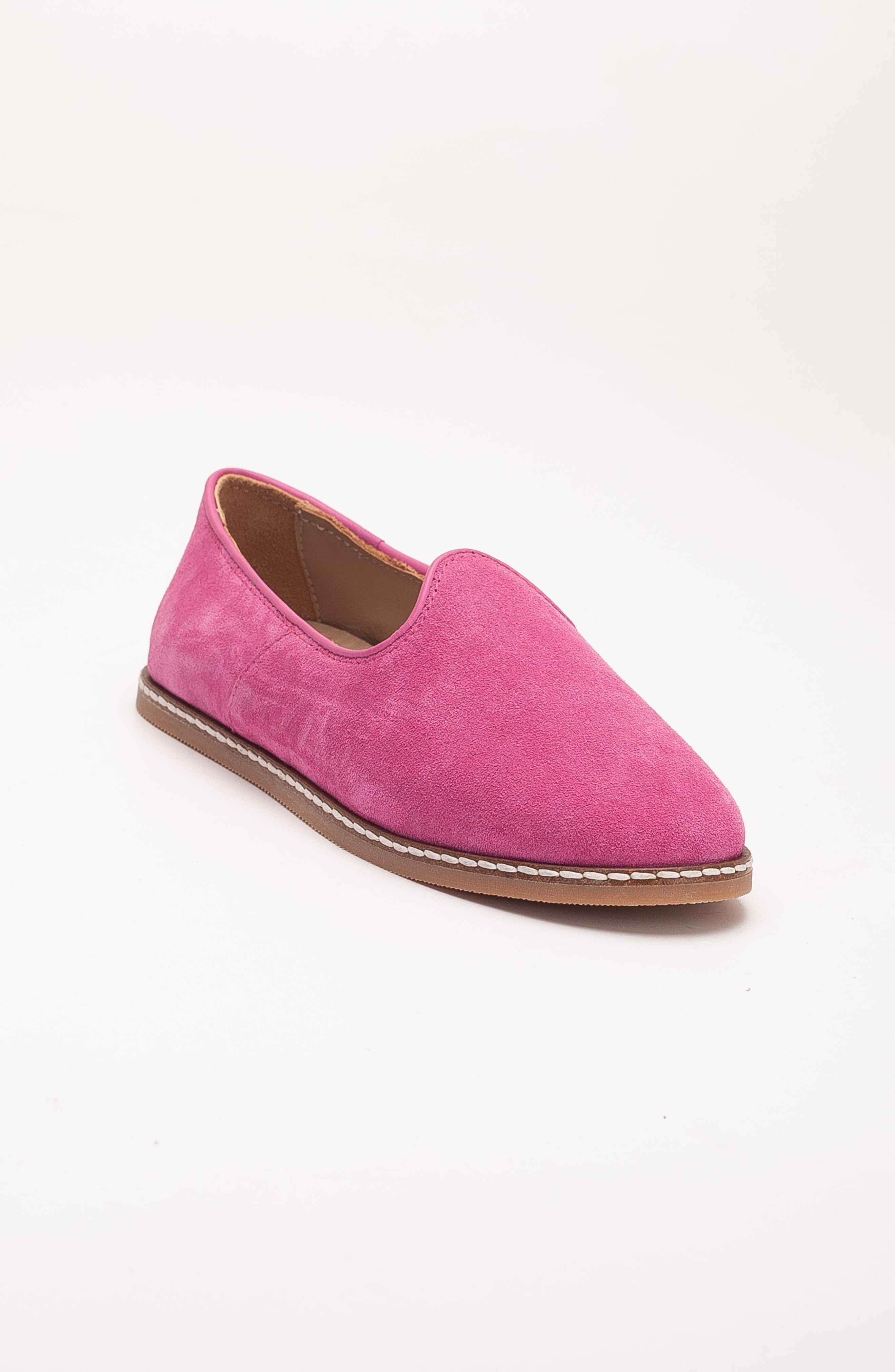 Istanbul - Fuchsia Pink Suede Leather Slip On (Women)