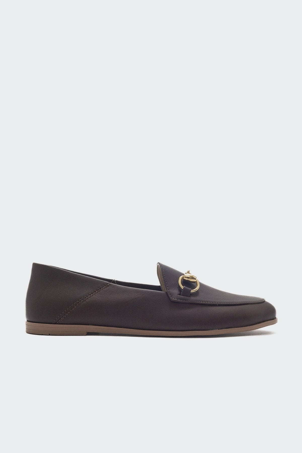 Penny - Brown Leather Horsebit Loafers