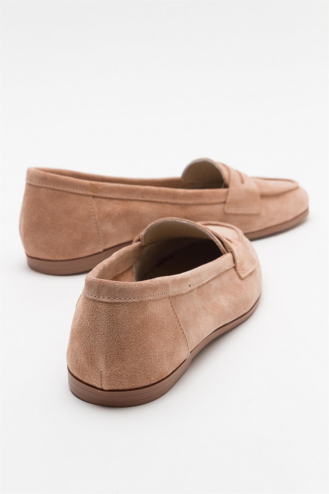 Dorothy - Camel Suede Leather Loafers
