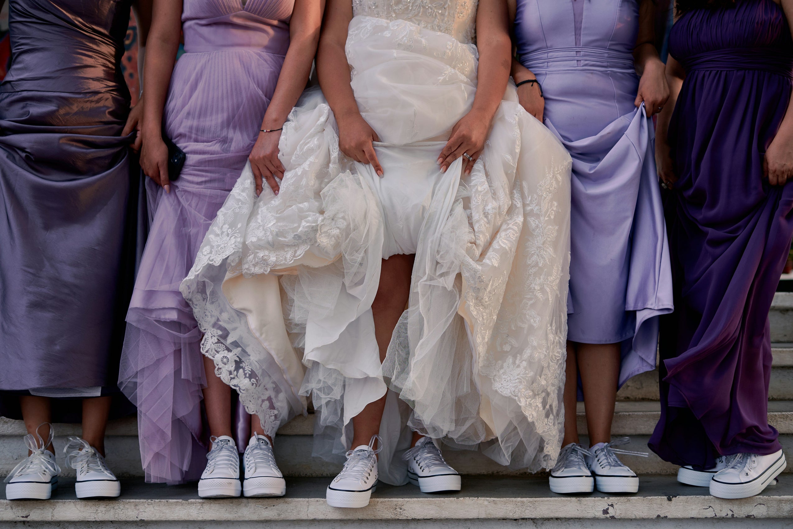 Matching Bridesmaid and Bride Shoes: Coordinated Wedding Footwear