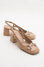 Karol - Beige Heeled Shoe (Women)