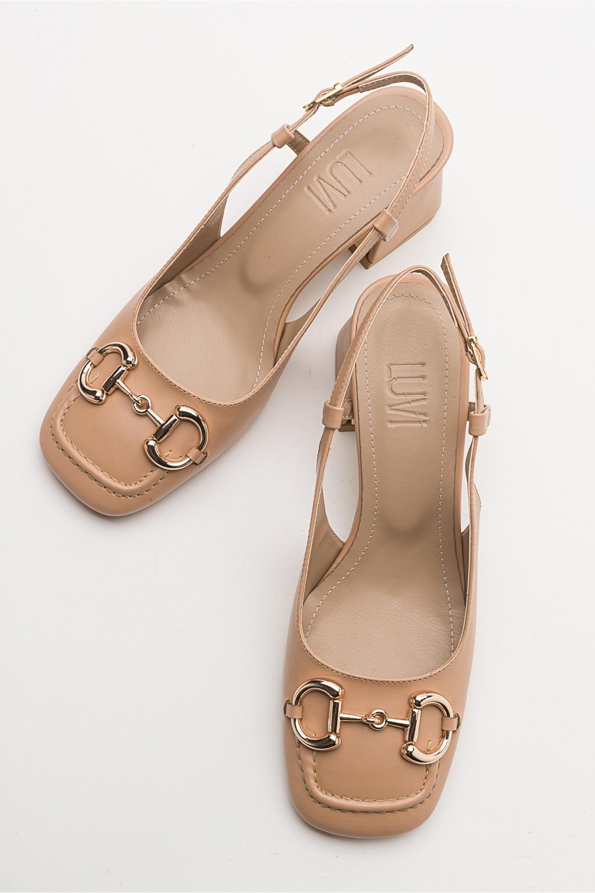 Karol - Beige Heeled Shoe (Women)