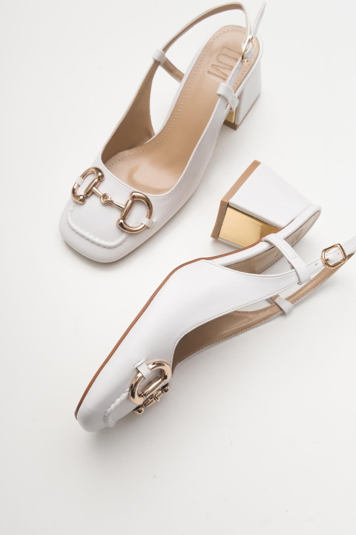 Karol - White Heeled Shoe (Women)