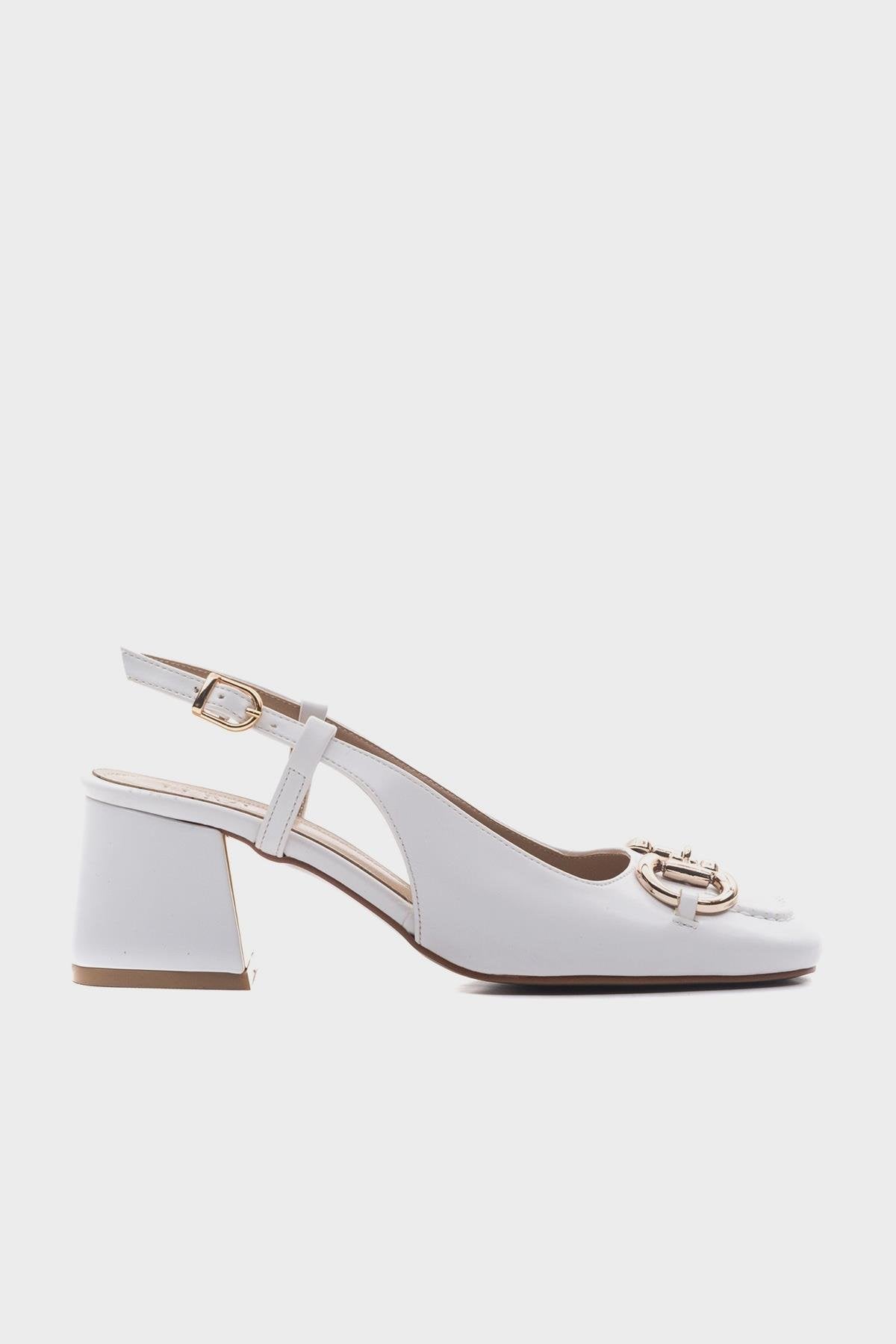 Karol - White Heeled Shoe (Women)