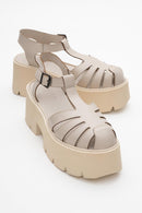 Verua - Beige Platform Sandal (Women)