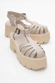 Verua - Beige Platform Sandal (Women)