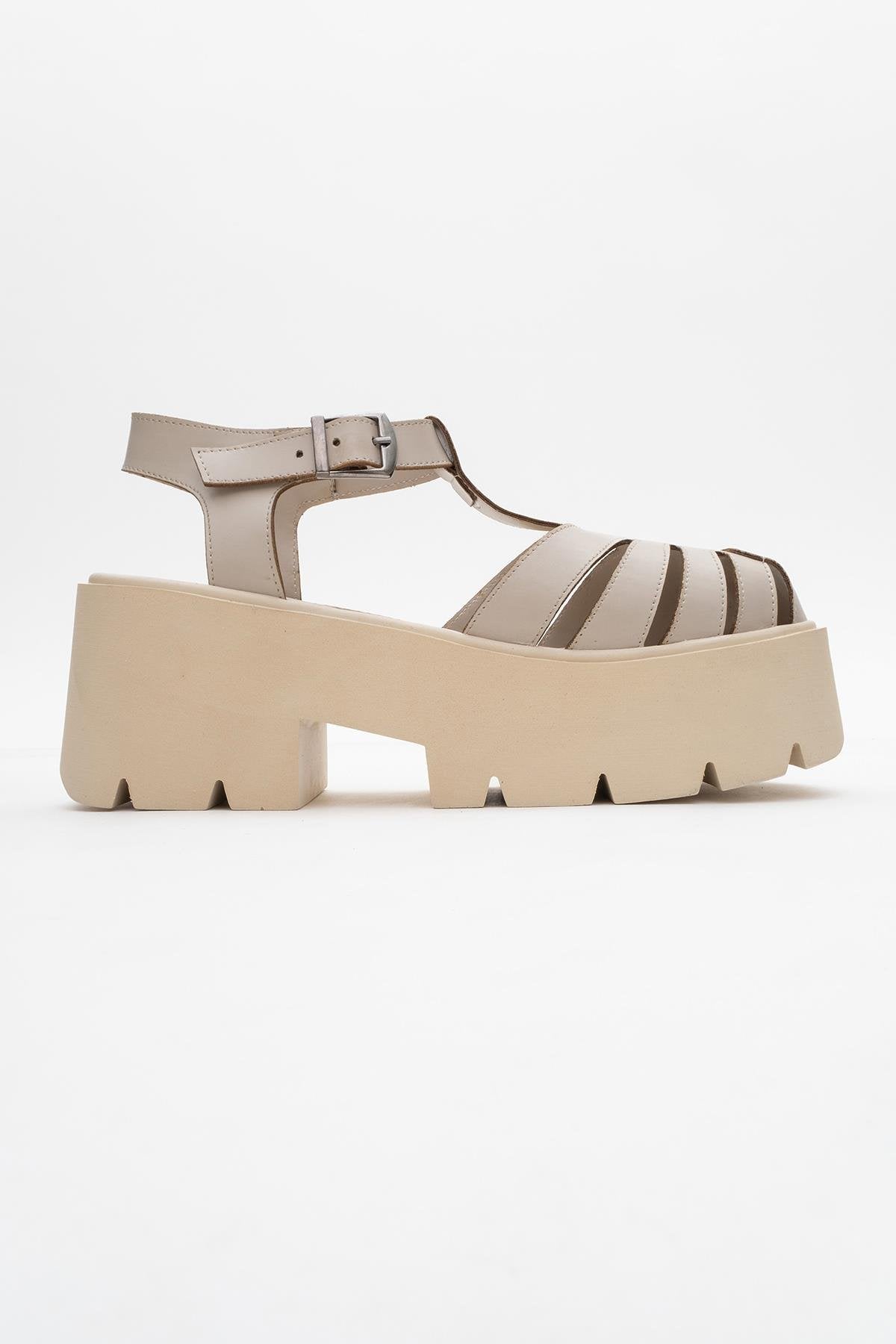 Verua - Beige Platform Sandal (Women)