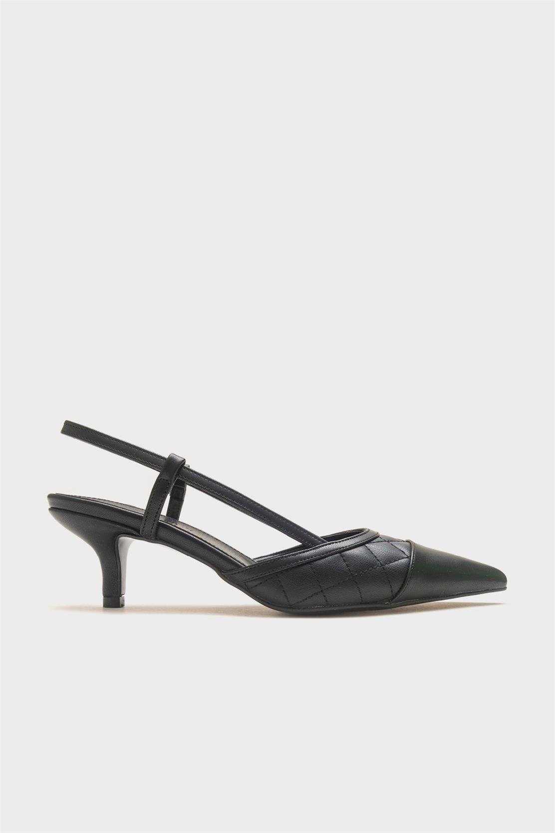 Point - Black Heeled Shoe (Women)