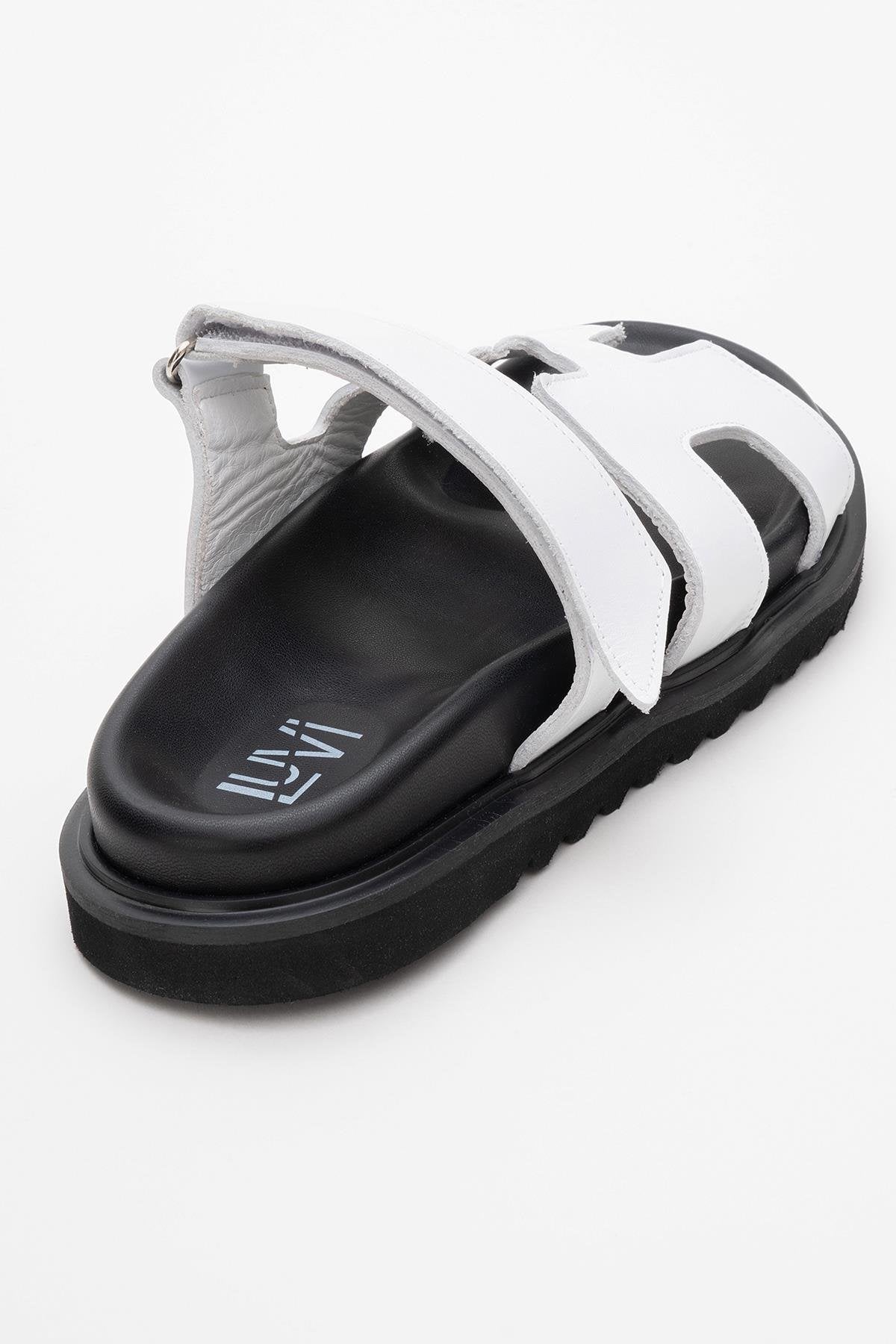 Morte - White Leather Slide Sandal (Women)