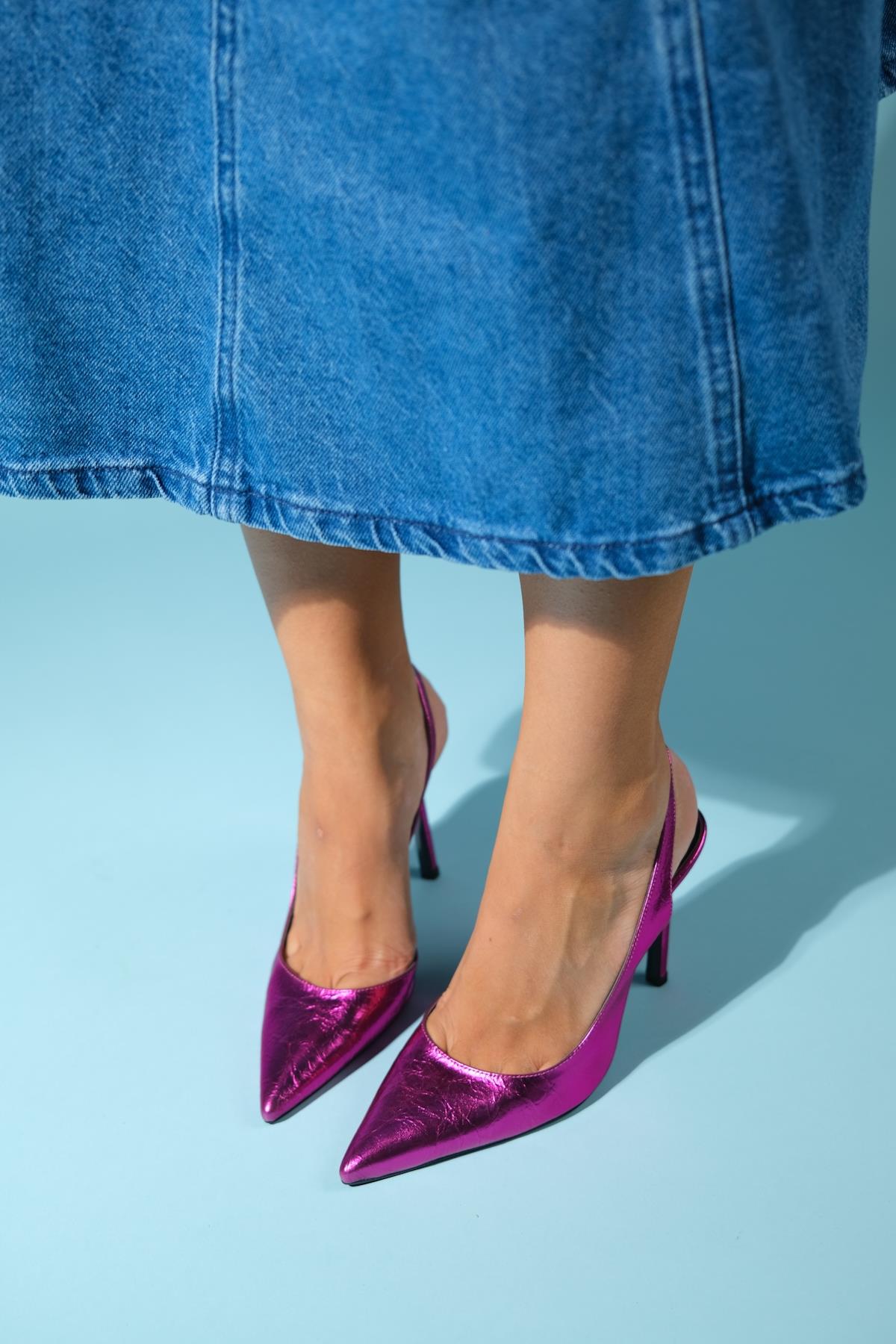 Twine - Metallic Fuchsia Heeled Shoe (Women)
