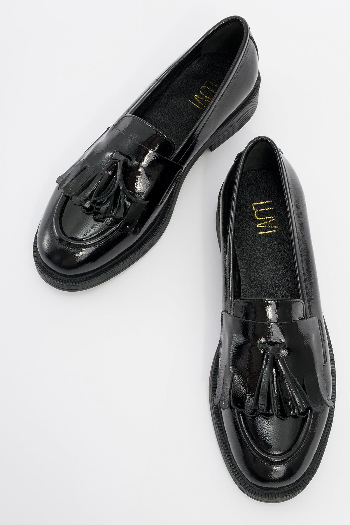 Milly - Black Patent Leather Tassel Loafers