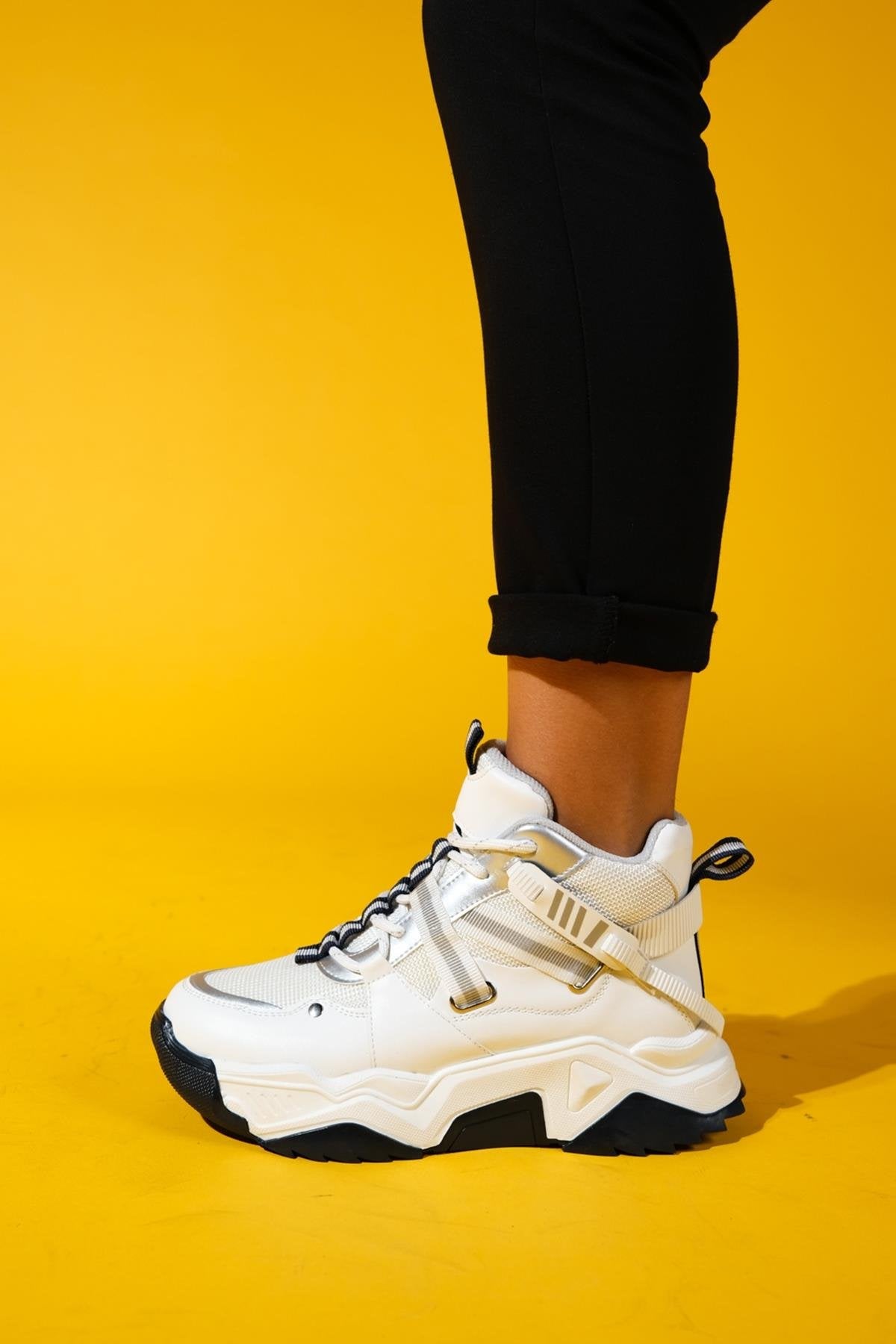 Seraphine - White Navy Zippered And Lace-Up Women's Sport Boot (Women)