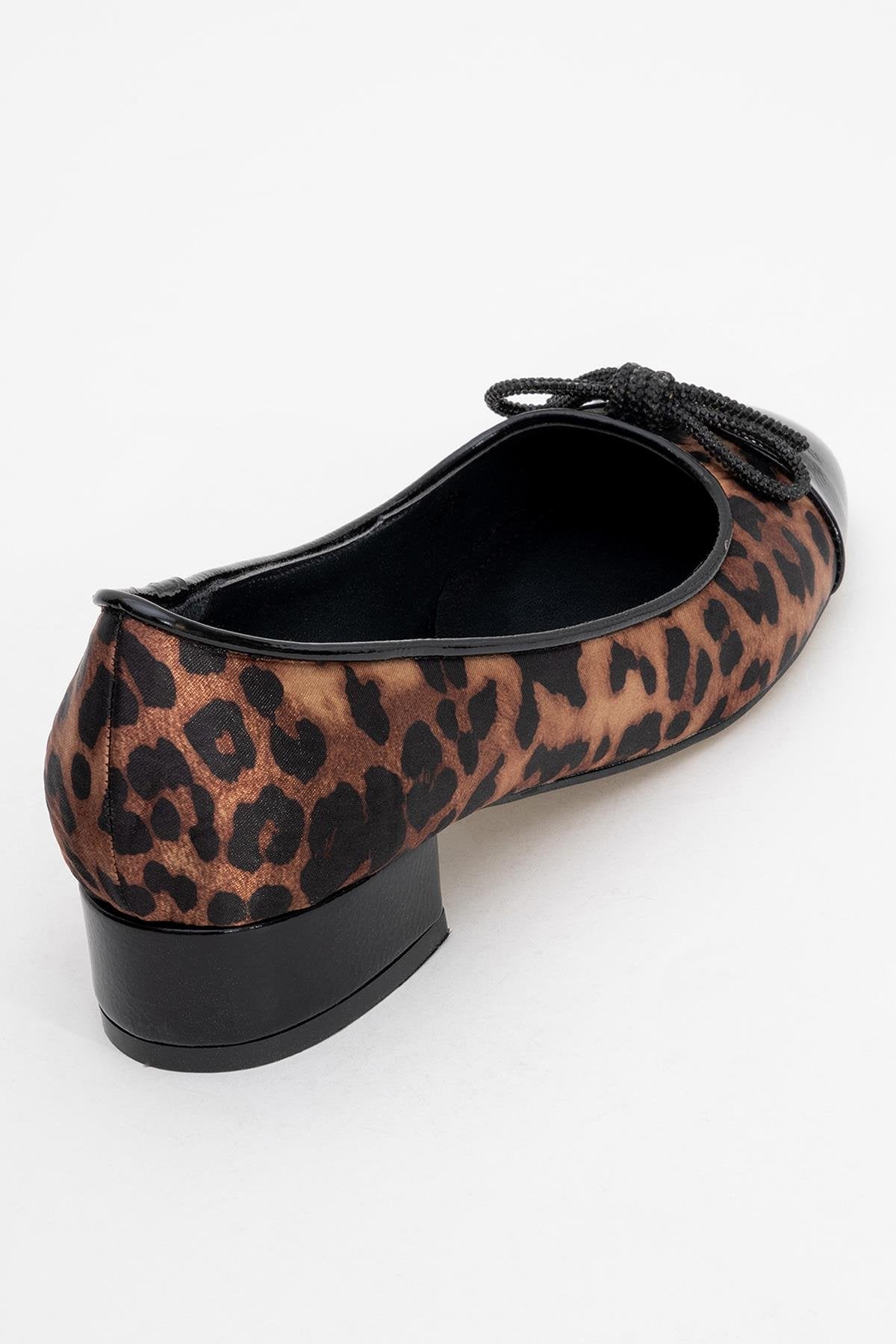 Julien - Black-Yellow Patterned Heeled Ballet Flat (Women)