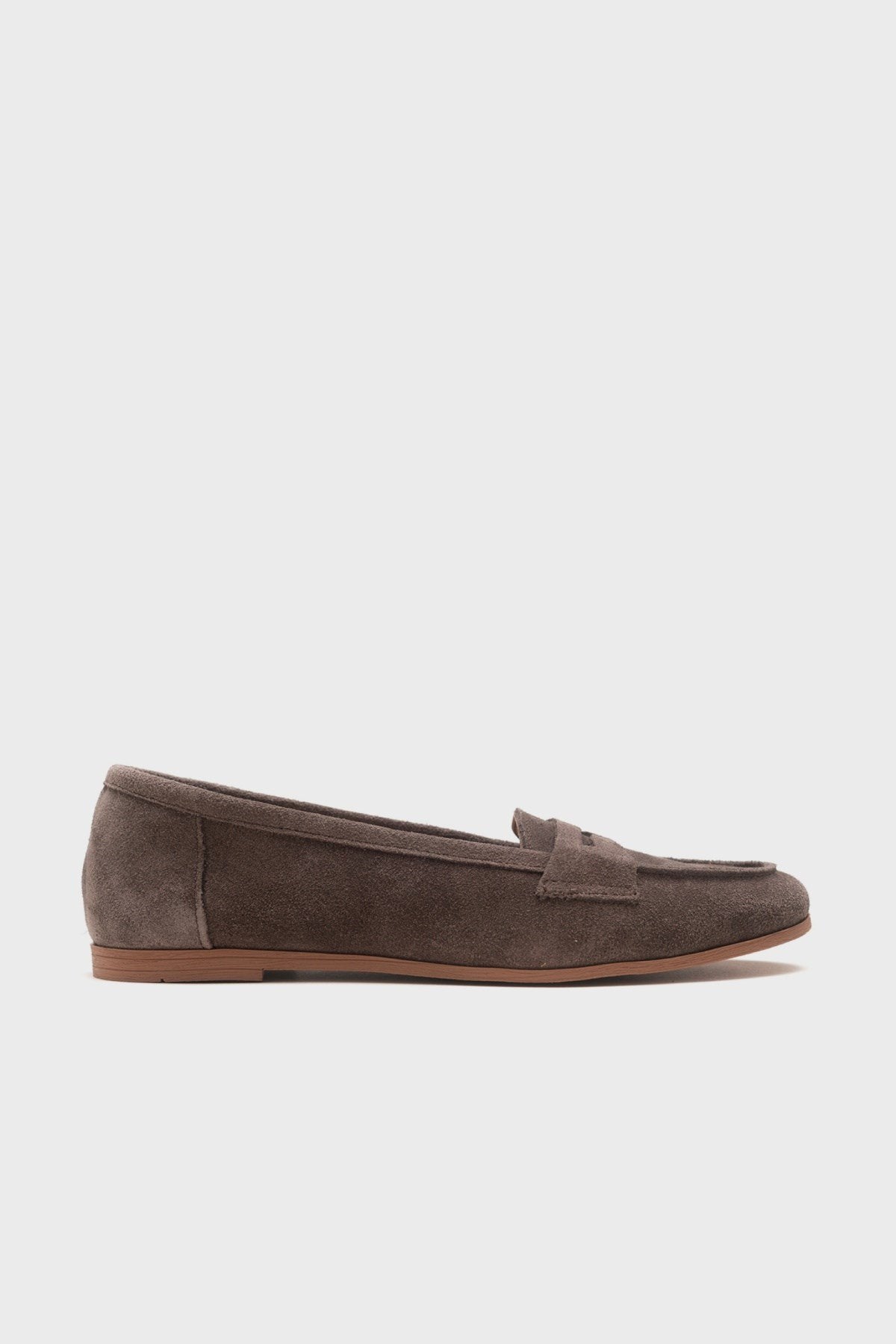 Dorothy - Dark Brown Suede Leather Loafers