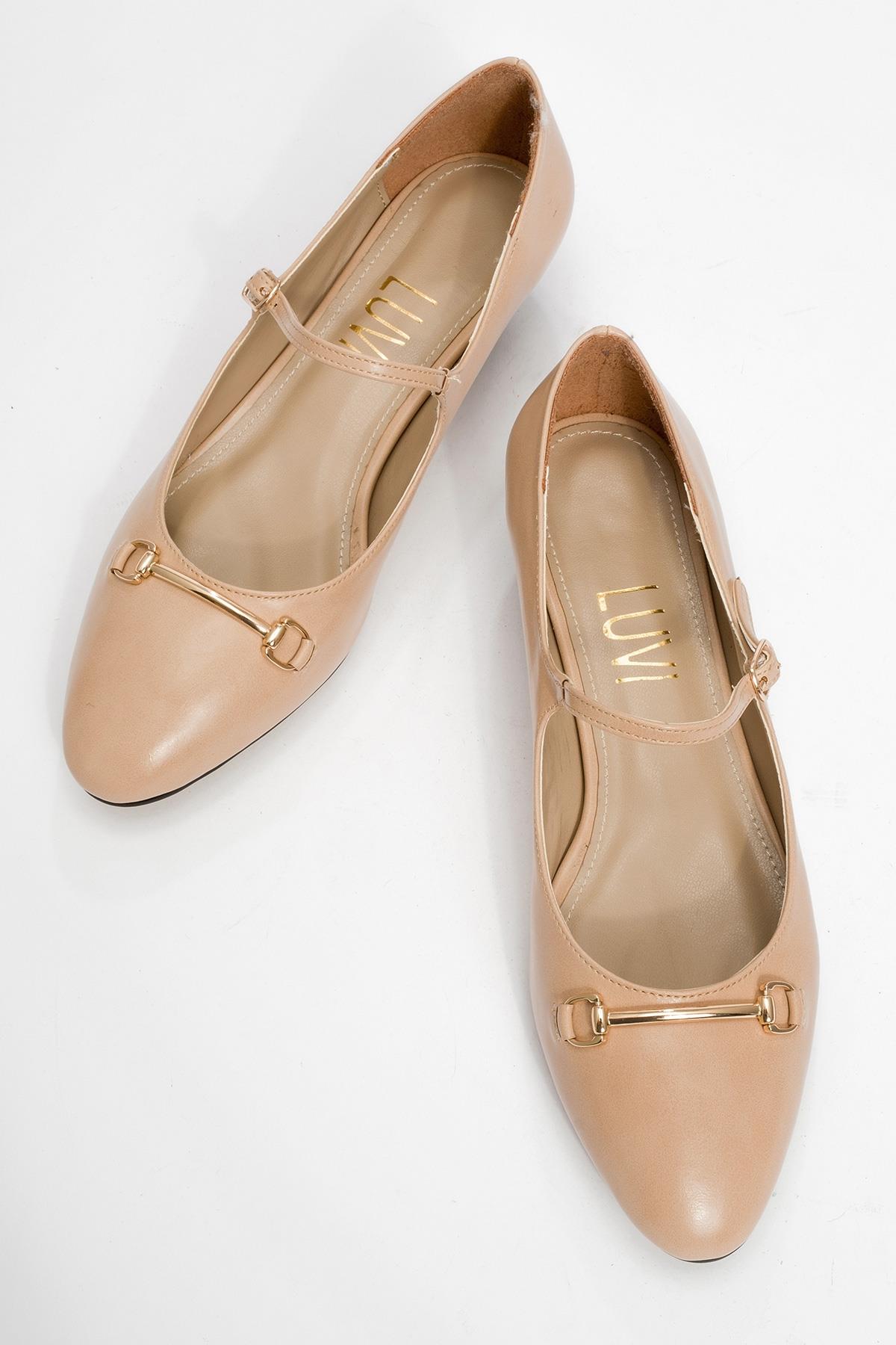 Ojen - Beige Low Heel Shoe (Women)