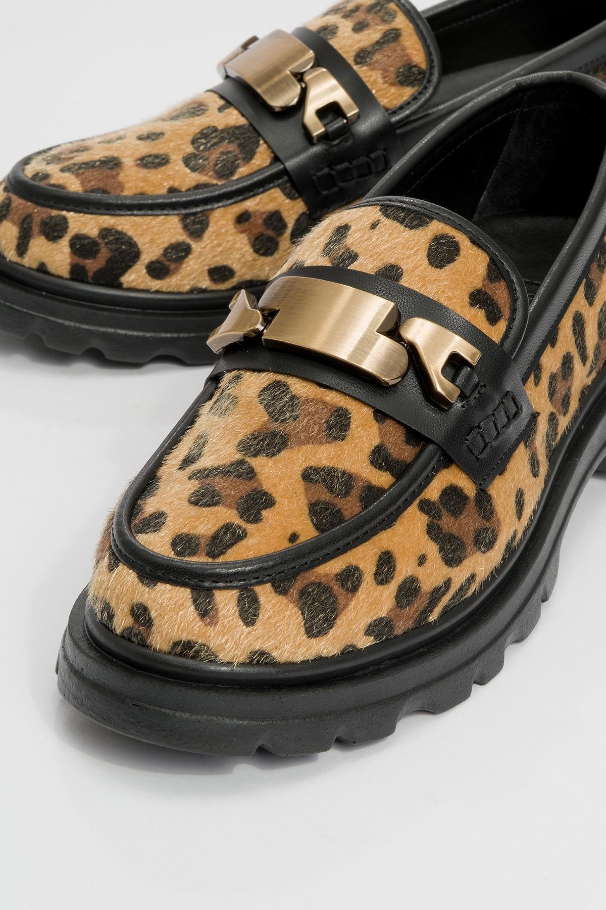 Pray - Black And Yellow Patterned Buckle Loafer (Women)