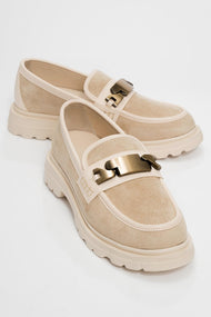 Pray - Beige Buckle Loafer (Women)