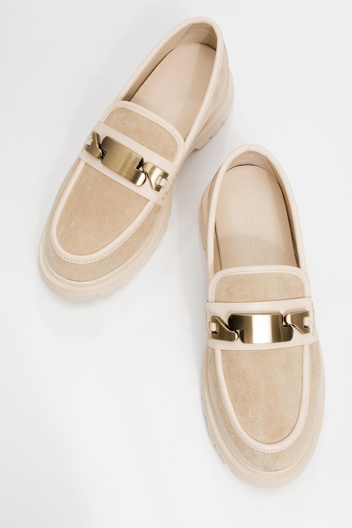 Pray - Beige Buckle Loafer (Women)