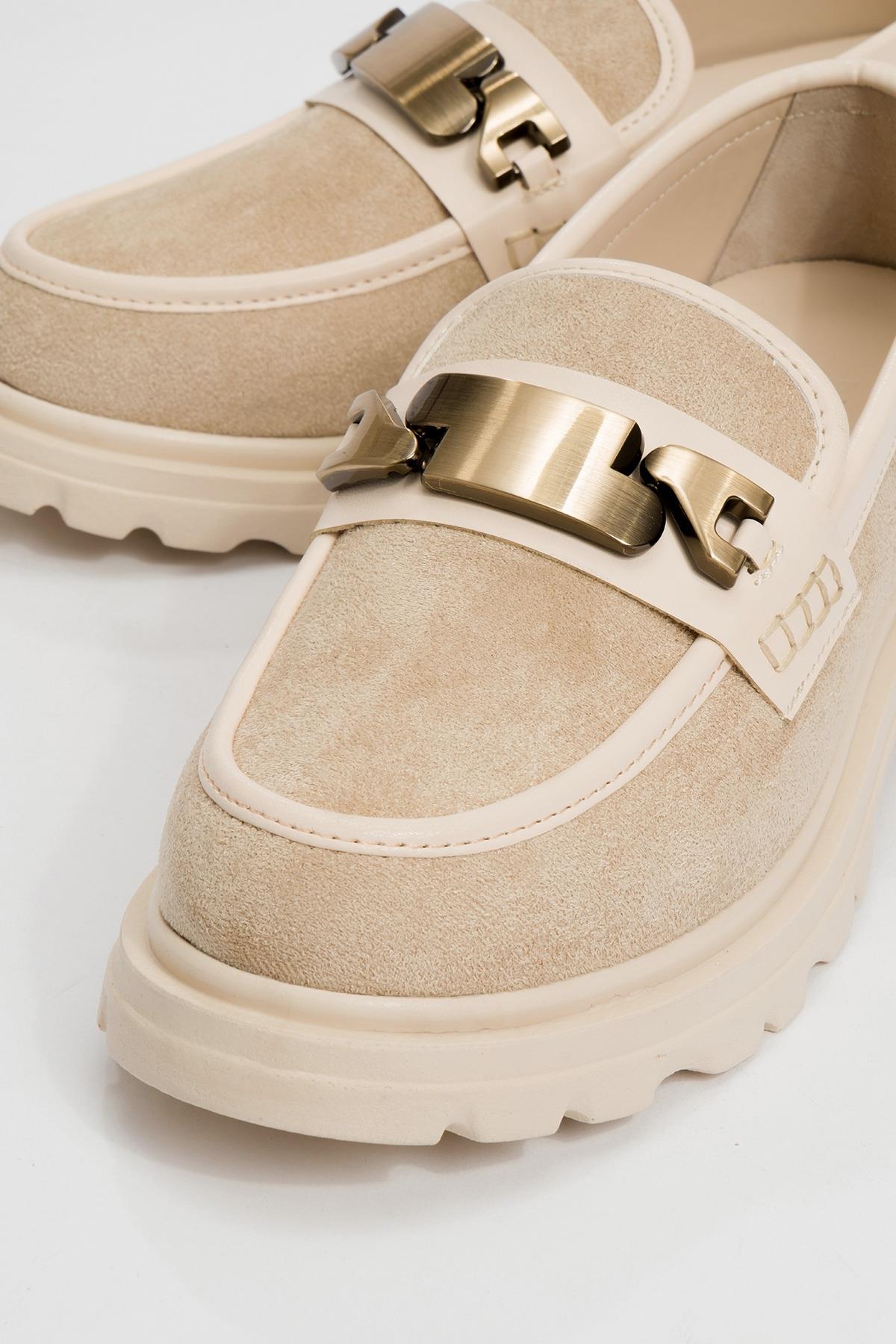 Pray - Beige Buckle Loafer (Women)