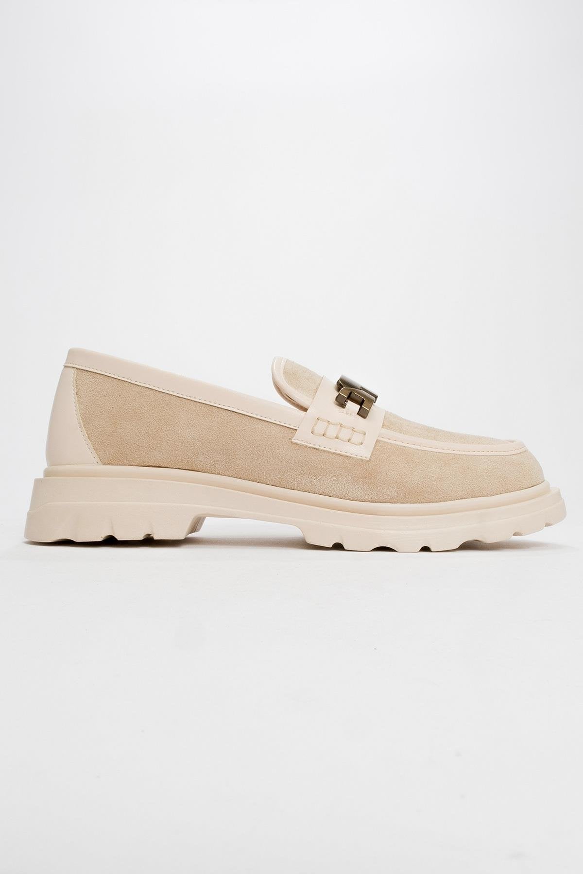 Pray - Beige Buckle Loafer (Women)