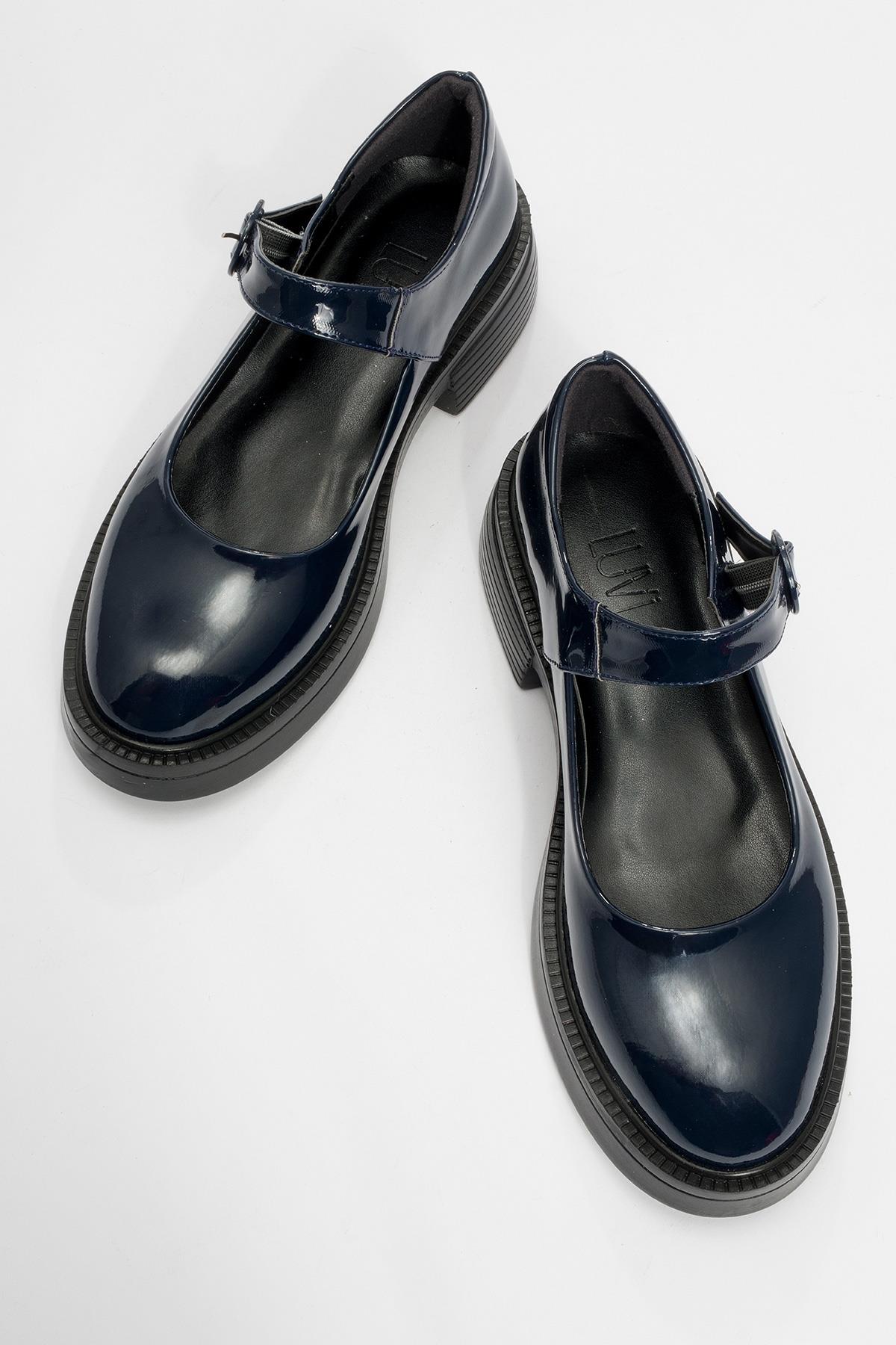 Petric - Navy Patent Loafer (Women)