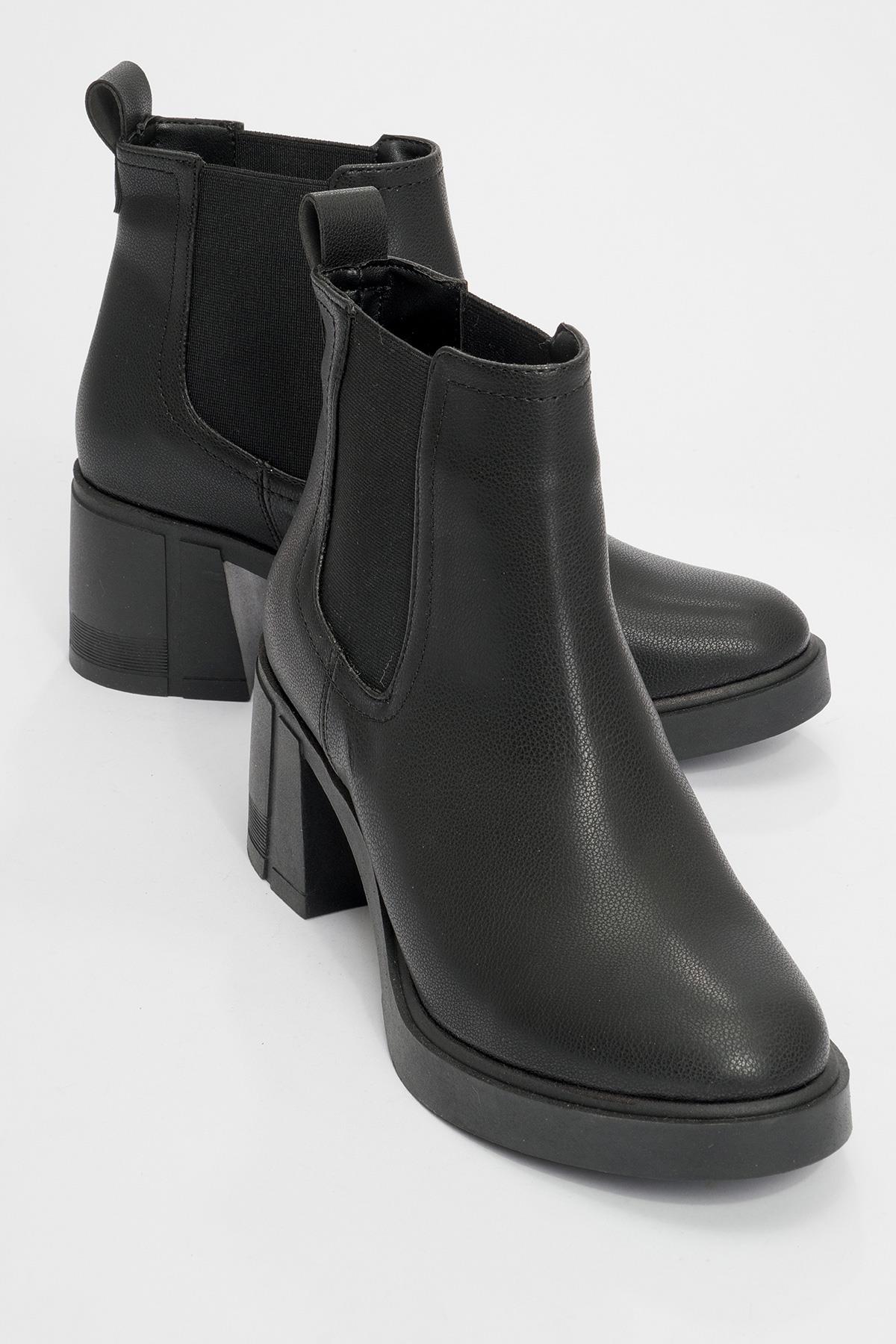 Loves - Black Block Heel Ankle Boot (Women)