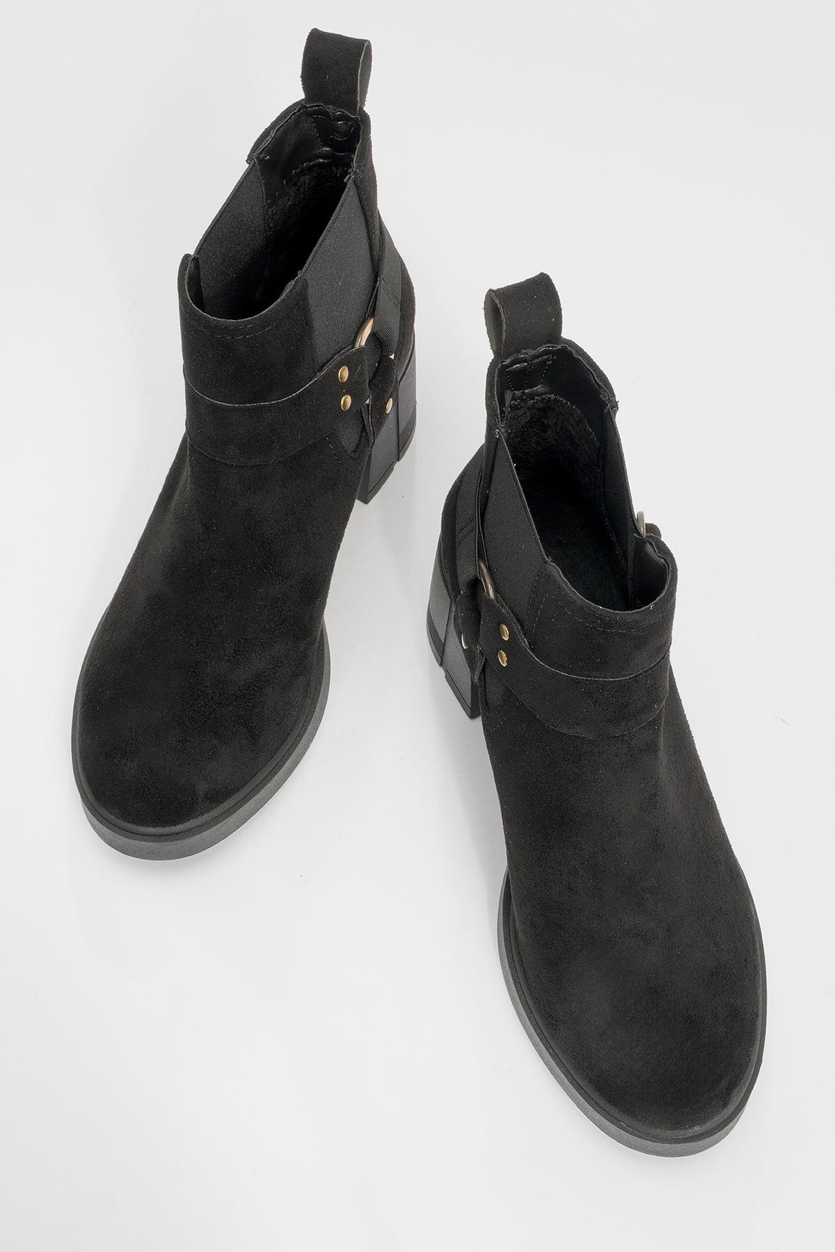 Felin - Black Block Heel Ankle Boot (Women)