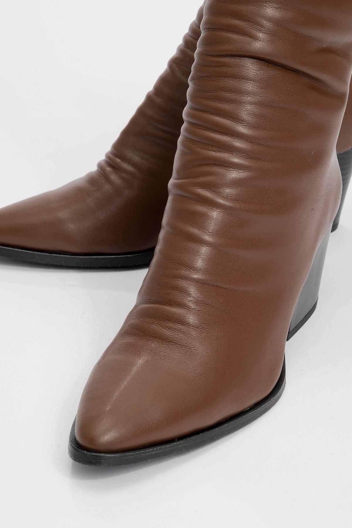 Laval - Cognac Back-Zip Chunky Heel Boot (Women)