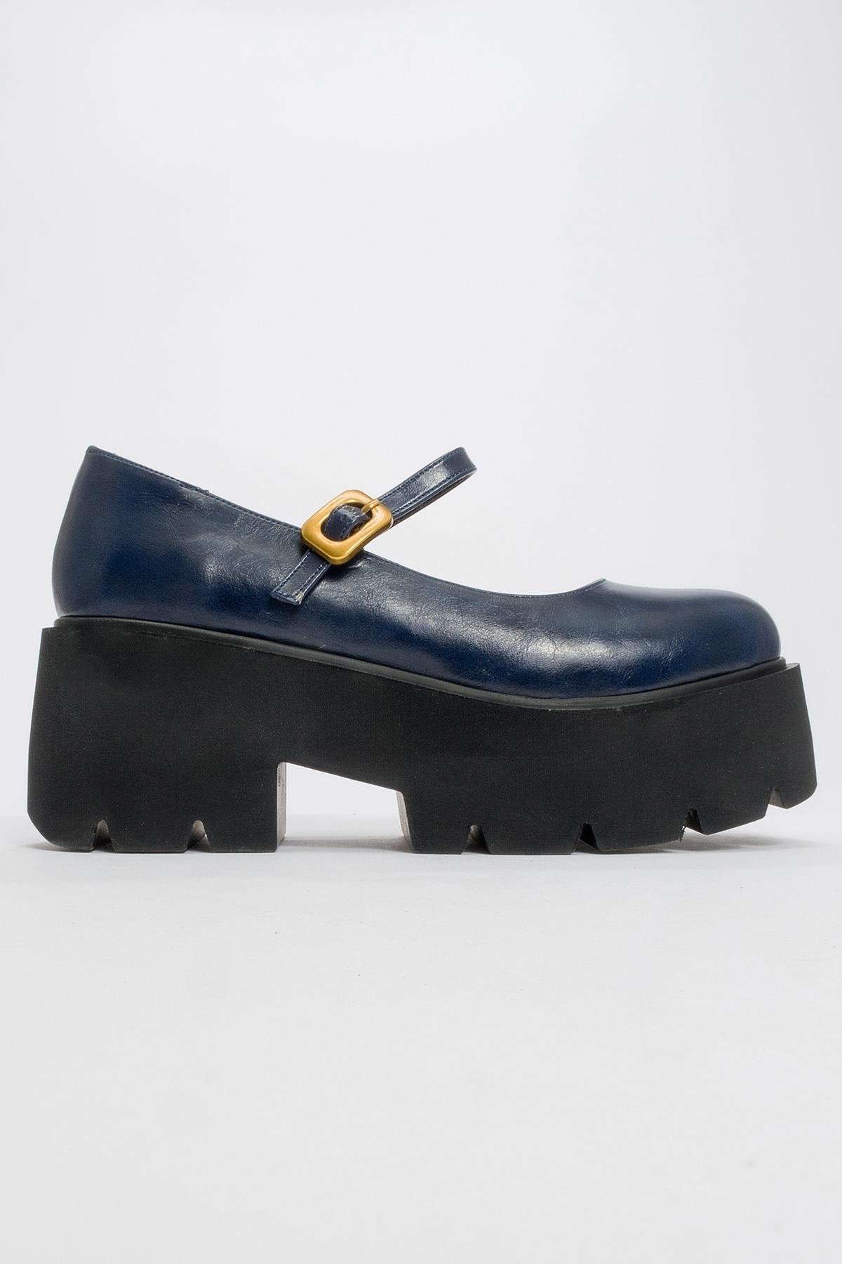 Linley Navy Platform Loafer (Women)