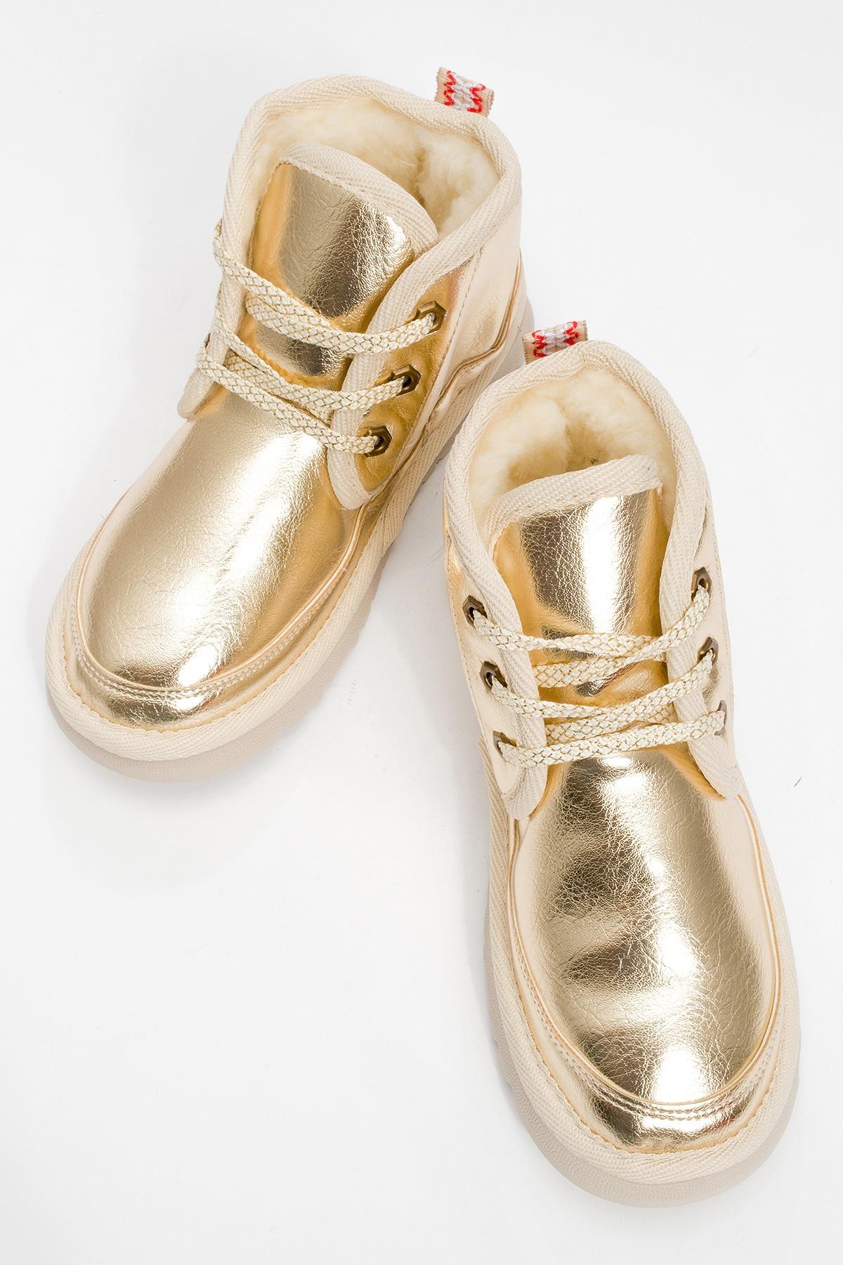 Mingo - Gold Lace-Up Sport Boot (Women)