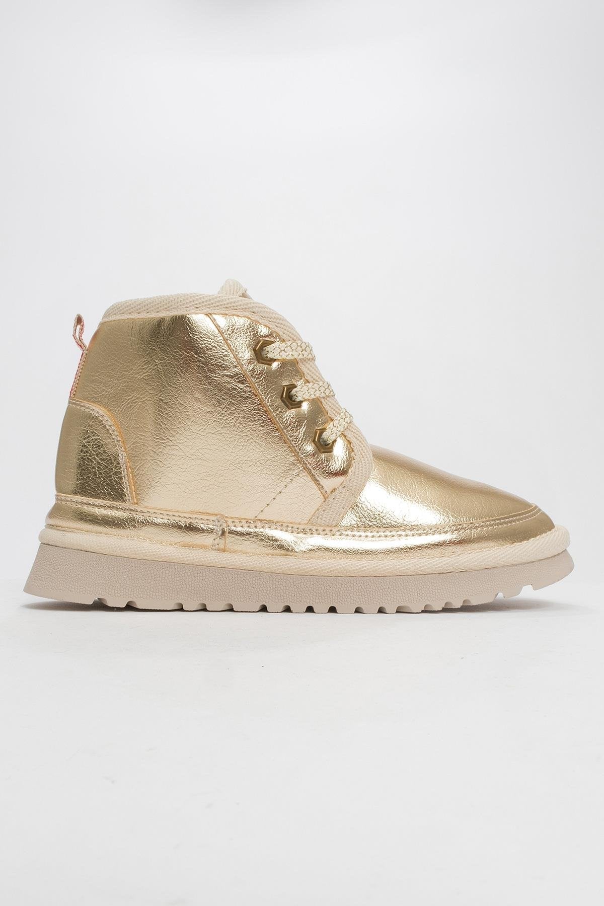 Mingo - Gold Lace-Up Sport Boot (Women)