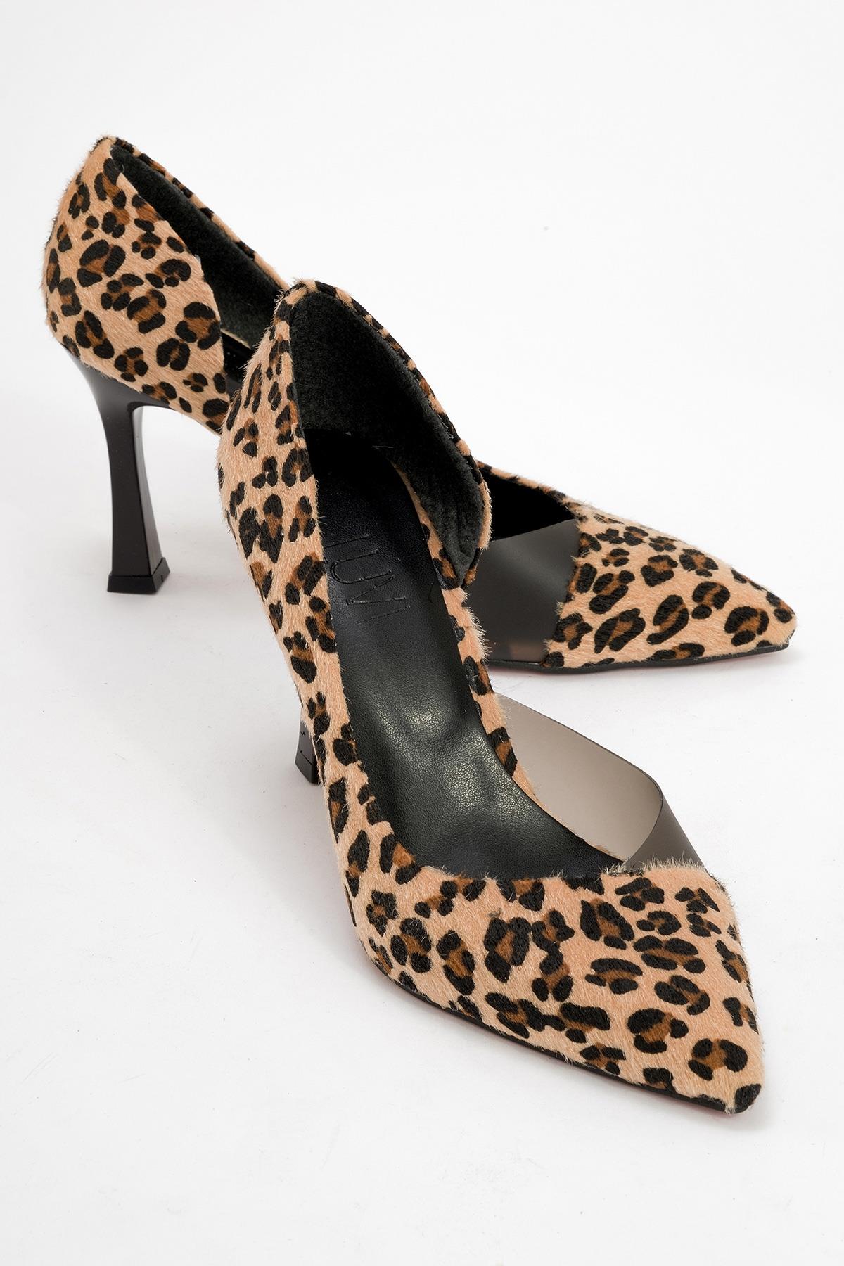 Ursula - Black And Yellow Patterned Heeled Shoe (Women)