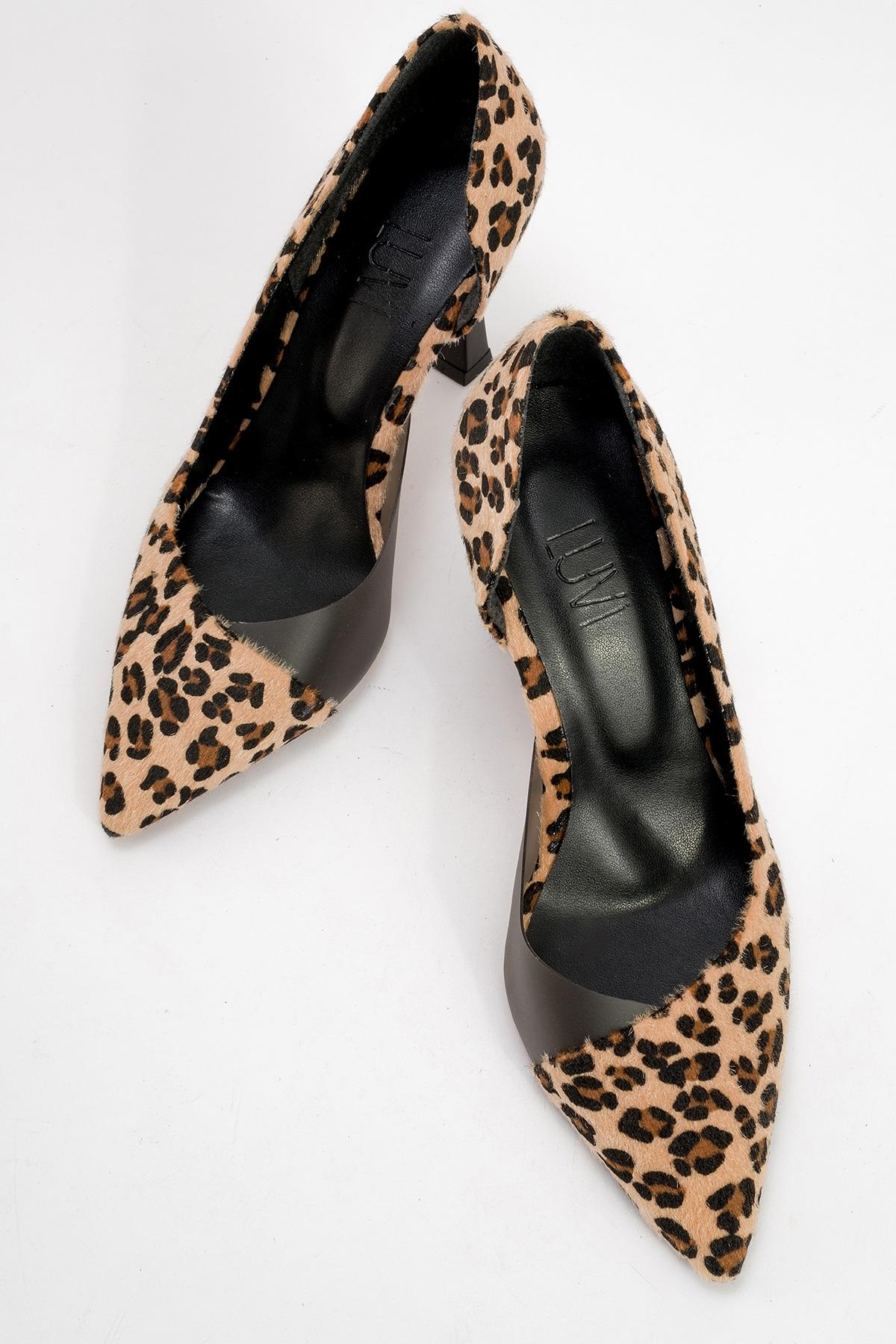 Ursula - Black And Yellow Patterned Heeled Shoe (Women)