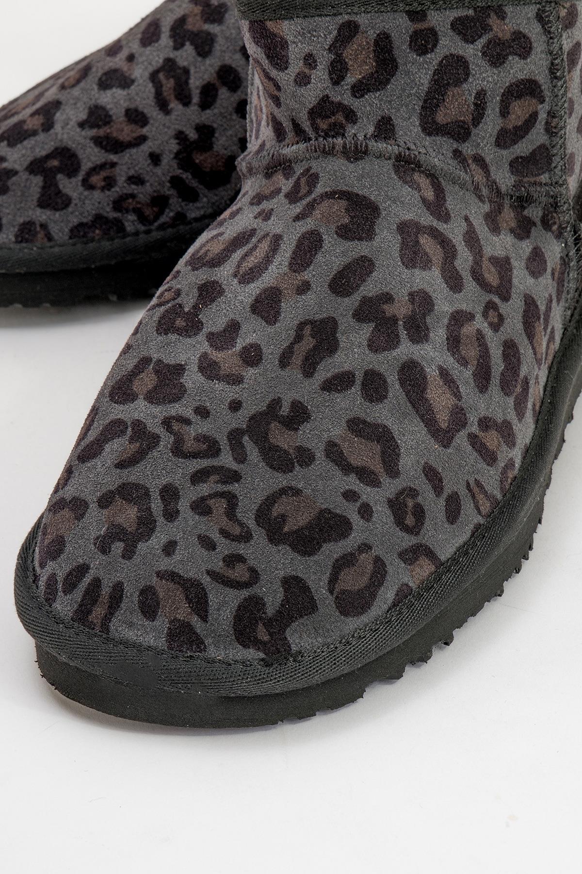 ZAZ Black Leopard Leather Boot (Women)