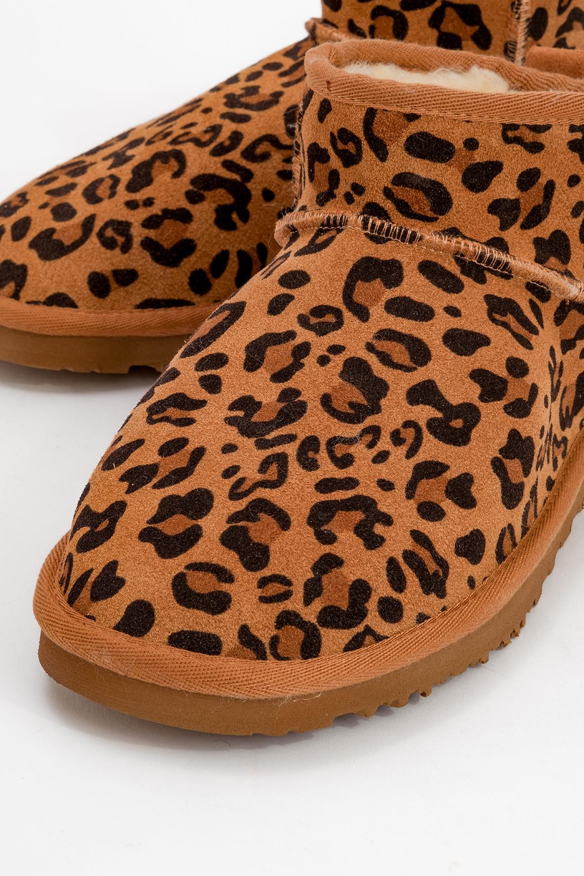 ZAZ Cognac Brown Leopard Leather Boot (Women)