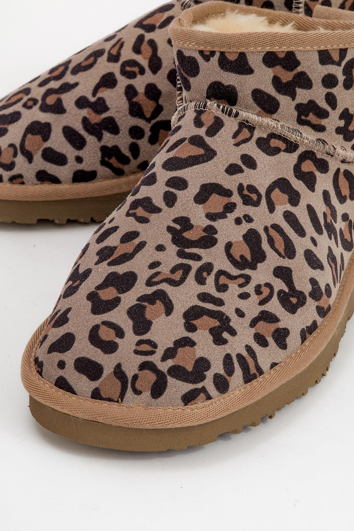 ZAZ Beige Leopard Leather Boot (Women)