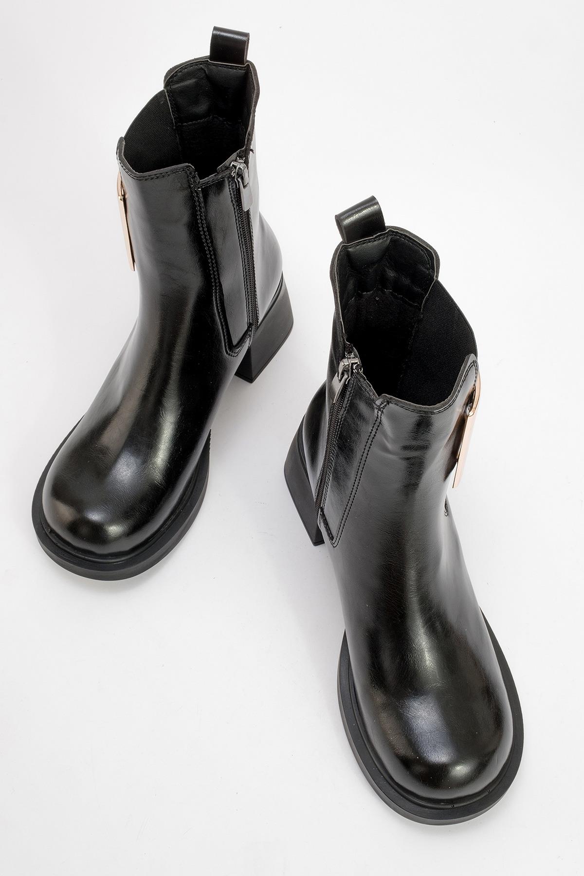 Moriah - Black Block Heel Boot (Women)