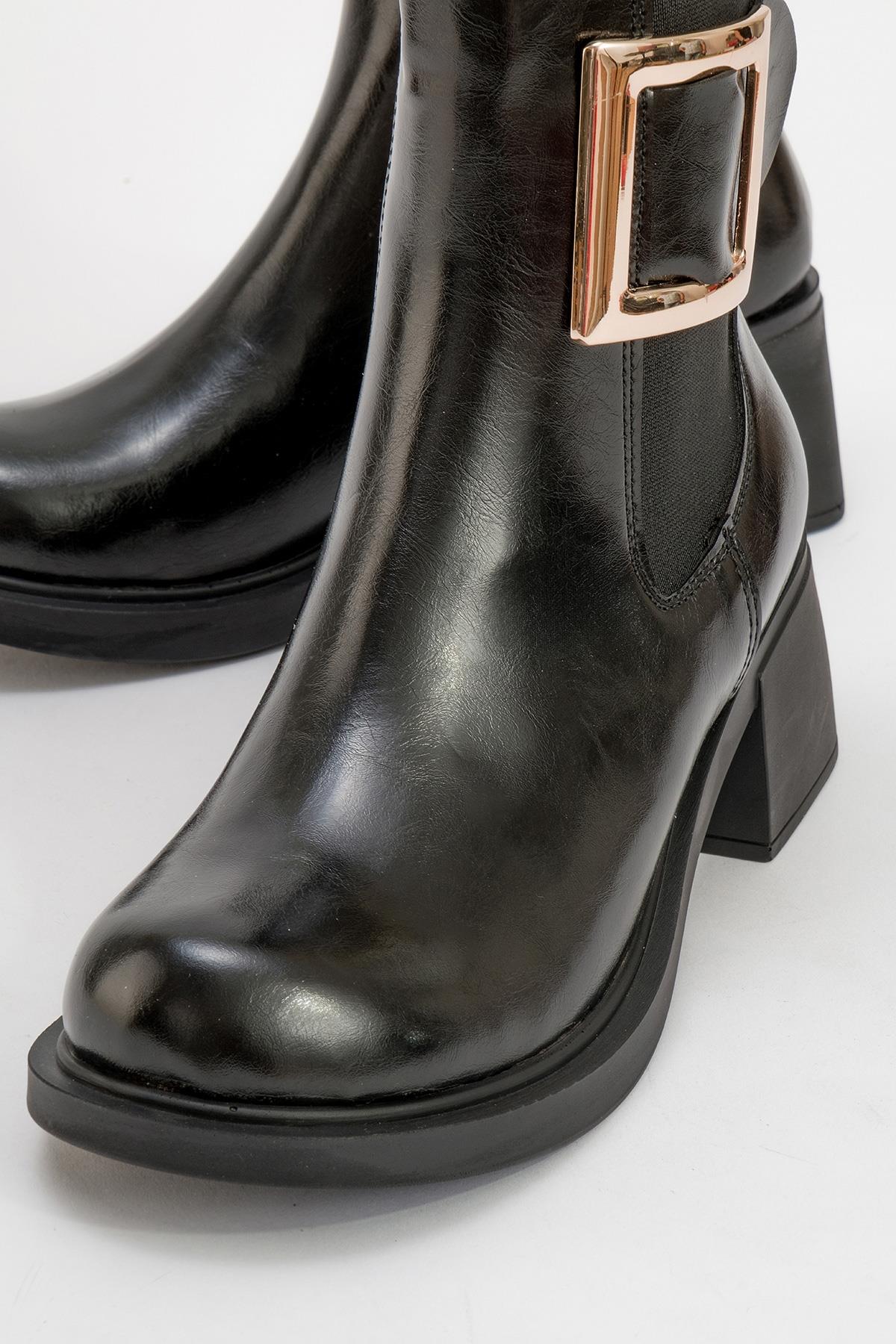 Moriah - Black Block Heel Boot (Women)