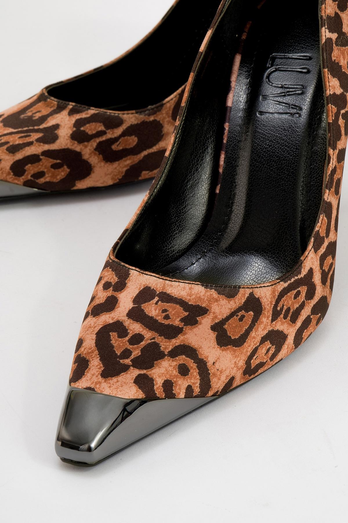 Brelo - Black Yellow Patterned High-Heel Shoe (Women)