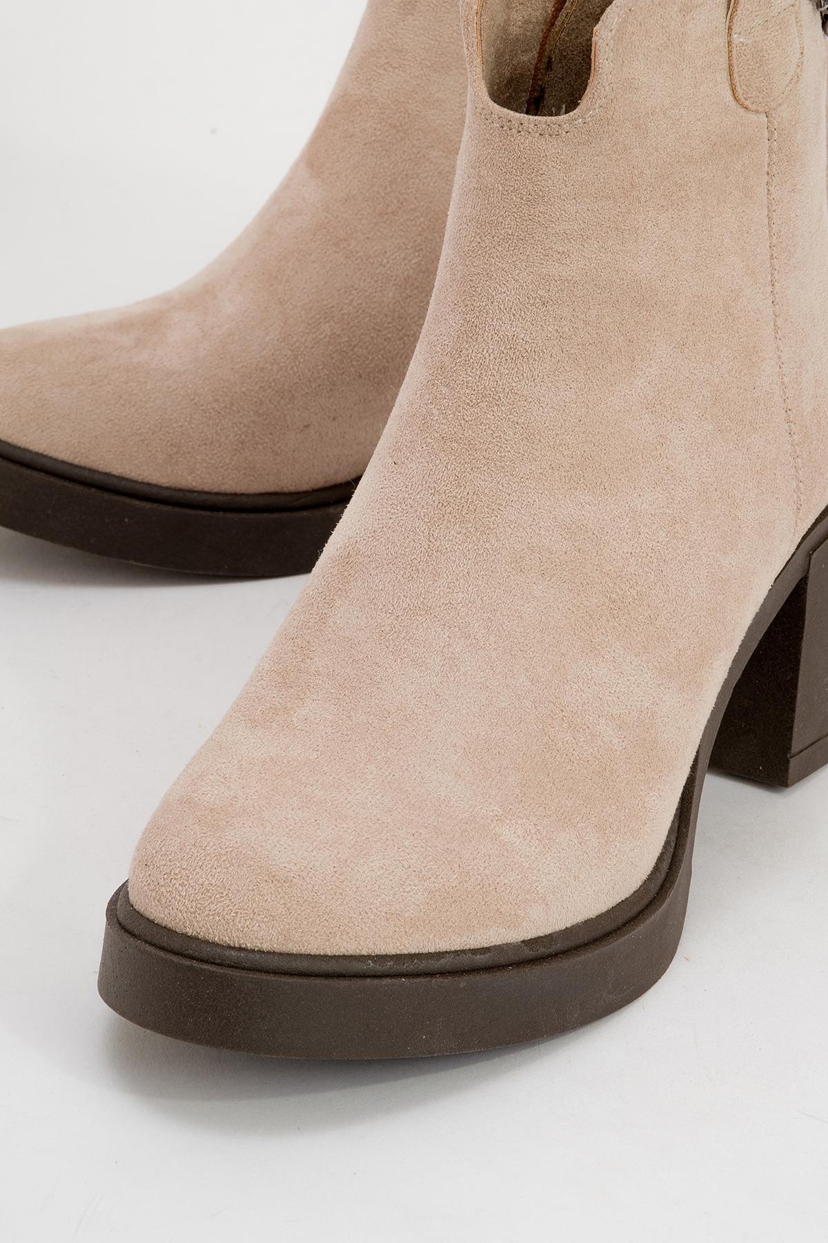 Mier - Beige Suede Boot (Women)