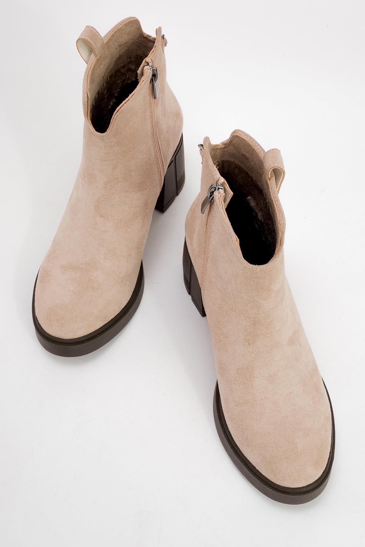 Mier - Beige Suede Boot (Women)