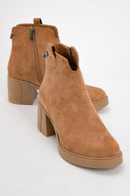 Mier - Cognac Suede Boot (Women)