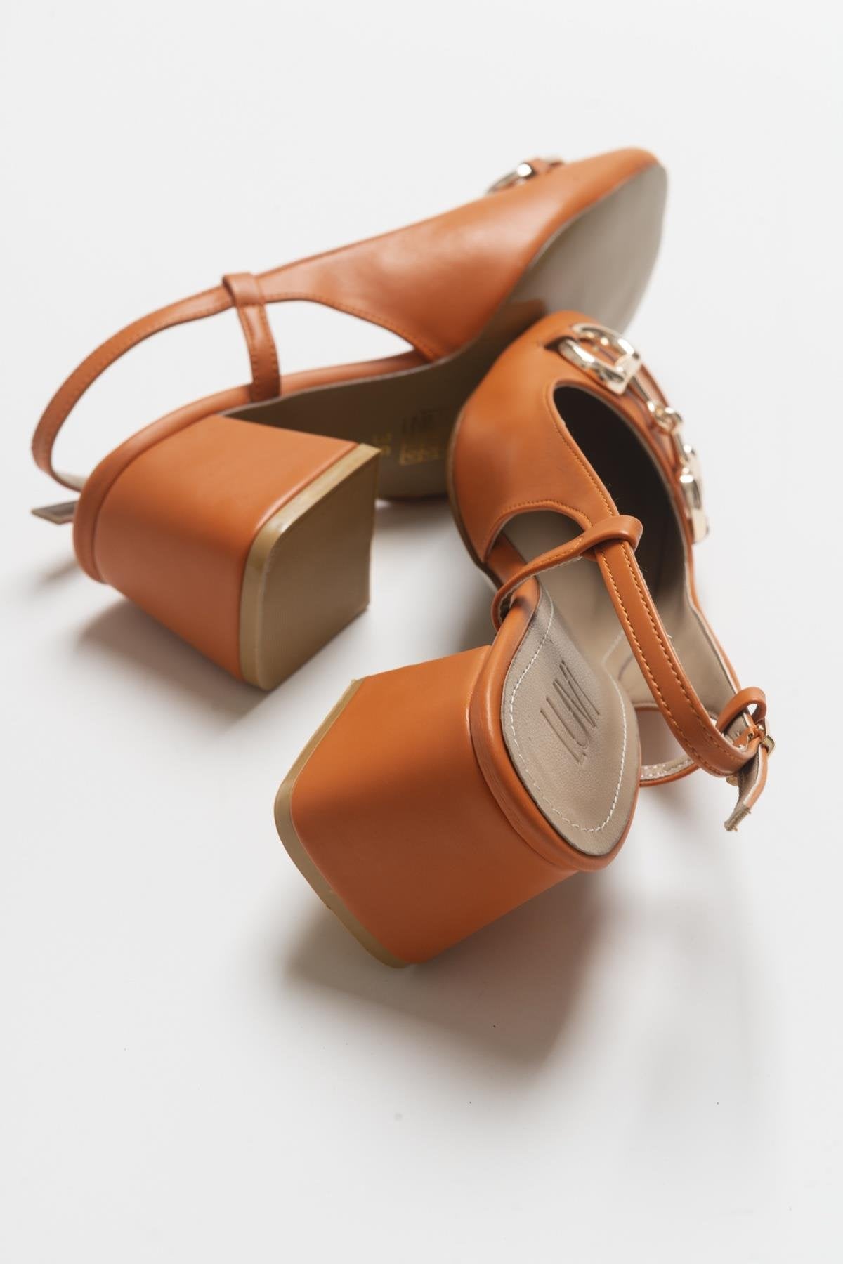 Karol - Orange Heeled Shoe (Women)