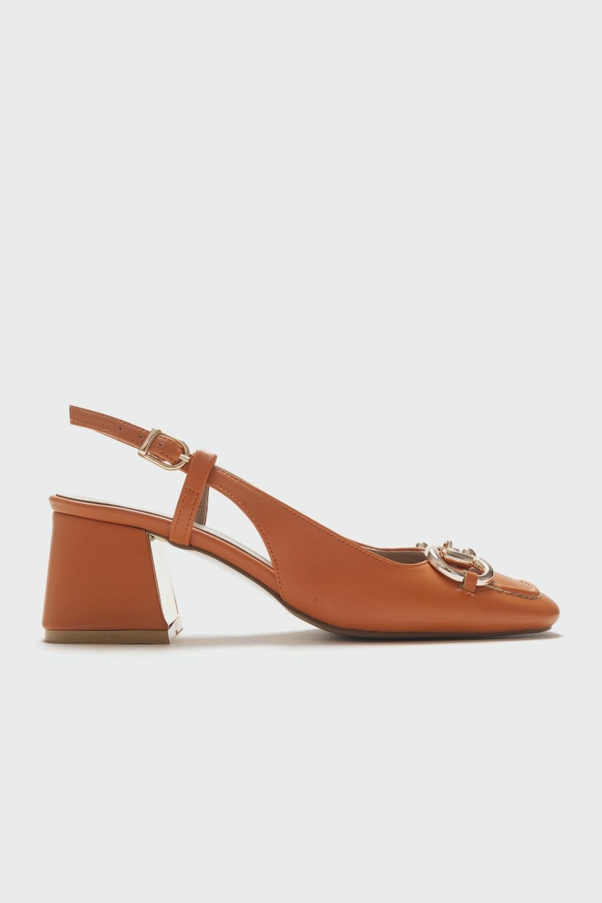 Karol - Orange Heeled Shoe (Women)