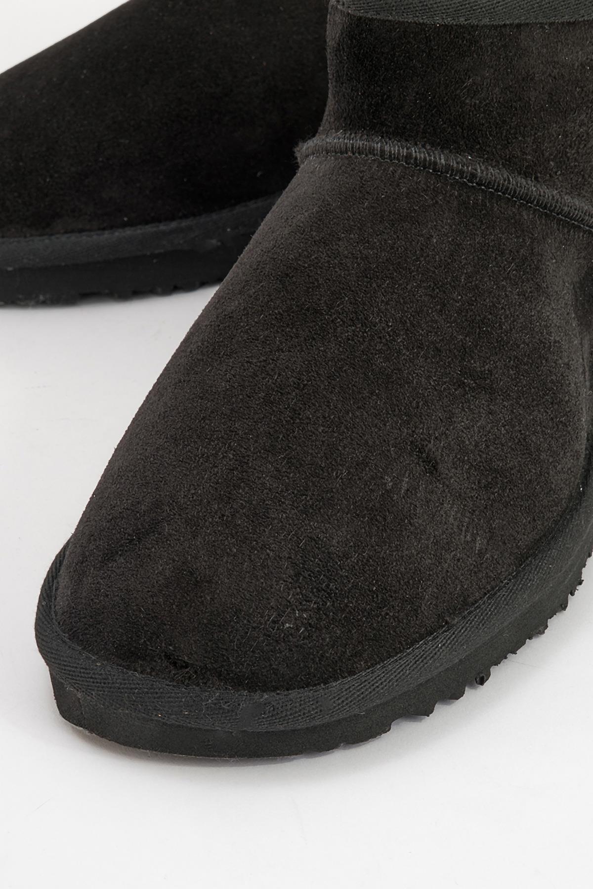 Pair Black Suede Leather Ankle Boot (Women)