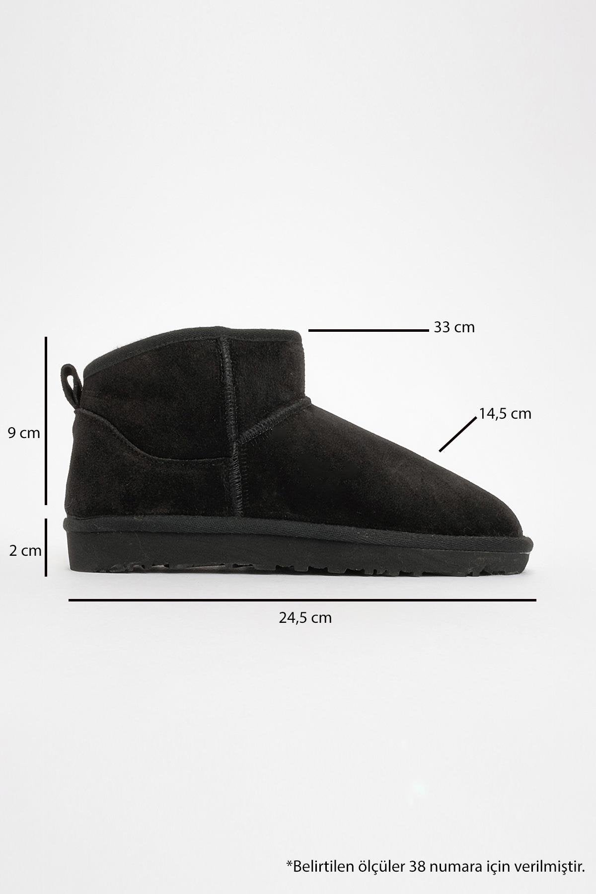 Pair Black Suede Leather Ankle Boot (Women)