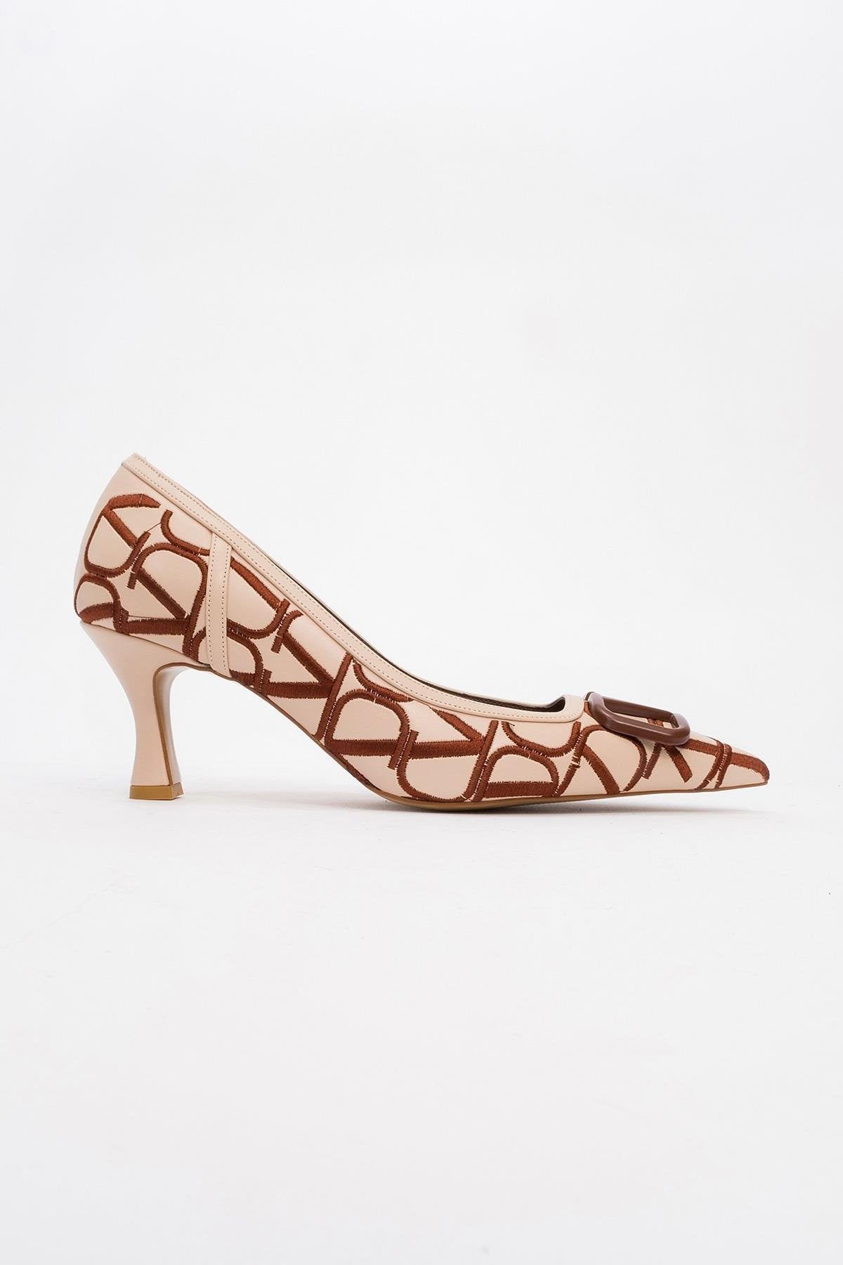 Togo - Beige-Cognac Heeled Shoe (Women)