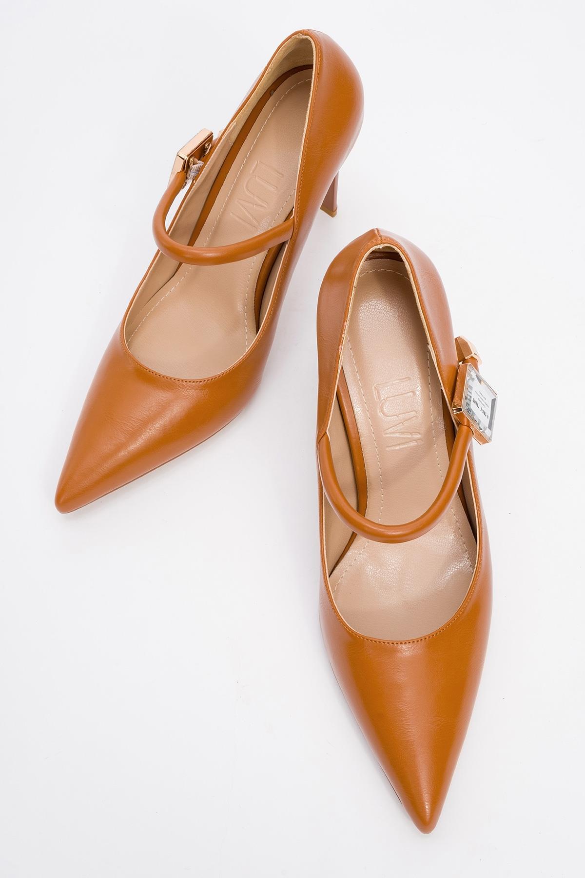 Pattaya - Cognac Stone-Embellished Stiletto Pump (Women)